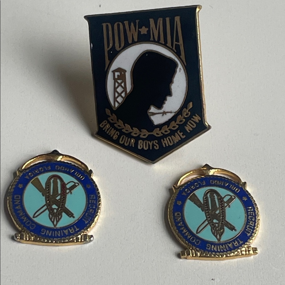Blue and Gold Military Pins - Orlando